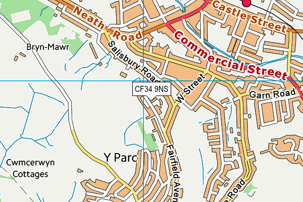 CF34 9NS map - OS VectorMap District (Ordnance Survey) CF34 9NS map - OS VectorMap District (Ordnance Survey)