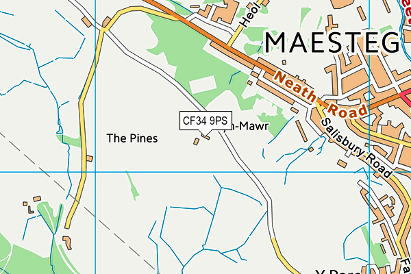CF34 9PS map - OS VectorMap District (Ordnance Survey) CF34 9PS map - OS VectorMap District (Ordnance Survey)