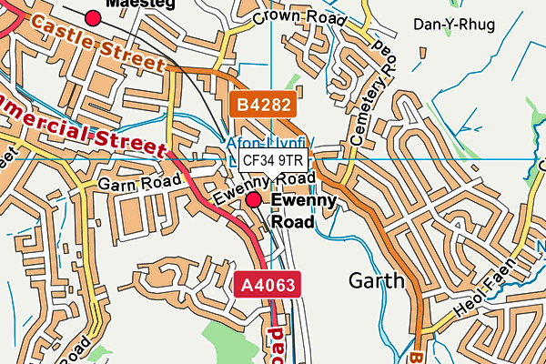CF34 9TR map - OS VectorMap District (Ordnance Survey) CF34 9TR map - OS VectorMap District (Ordnance Survey)