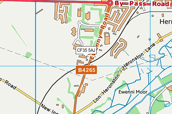 CF35 5AJ map - OS VectorMap District (Ordnance Survey) CF35 5AJ map - OS VectorMap District (Ordnance Survey)