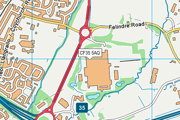 CF35 5AQ map - OS VectorMap District (Ordnance Survey) CF35 5AQ map - OS VectorMap District (Ordnance Survey)