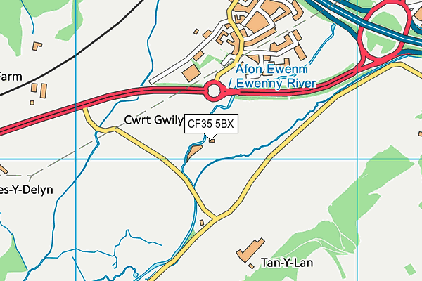 CF35 5BX map - OS VectorMap District (Ordnance Survey) CF35 5BX map - OS VectorMap District (Ordnance Survey)