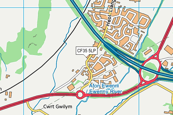 CF35 5LP map - OS VectorMap District (Ordnance Survey) CF35 5LP map - OS VectorMap District (Ordnance Survey)