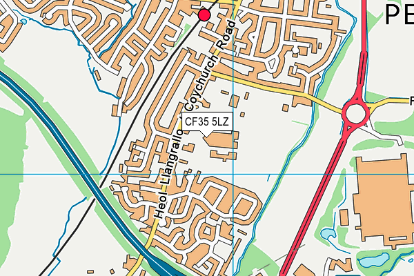 CF35 5LZ map - OS VectorMap District (Ordnance Survey) CF35 5LZ map - OS VectorMap District (Ordnance Survey)