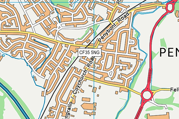 CF35 5NG map - OS VectorMap District (Ordnance Survey) CF35 5NG map - OS VectorMap District (Ordnance Survey)