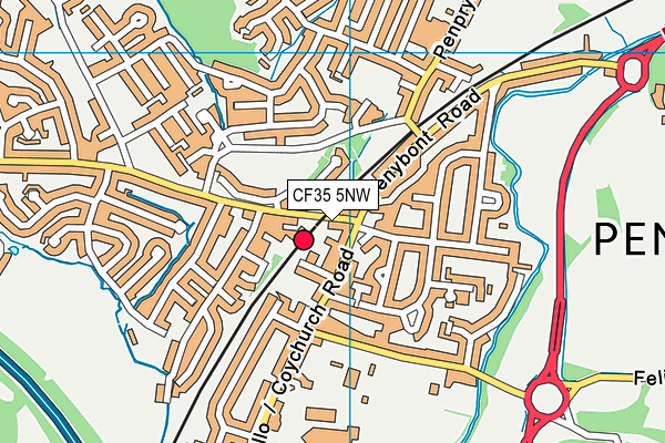 CF35 5NW map - OS VectorMap District (Ordnance Survey) CF35 5NW map - OS VectorMap District (Ordnance Survey)