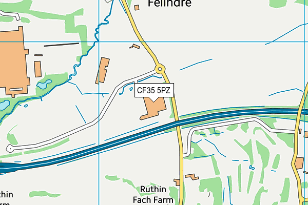 CF35 5PZ map - OS VectorMap District (Ordnance Survey) CF35 5PZ map - OS VectorMap District (Ordnance Survey)