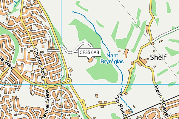CF35 6AB map - OS VectorMap District (Ordnance Survey) CF35 6AB map - OS VectorMap District (Ordnance Survey)
