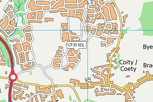 CF35 6DL map - OS VectorMap District (Ordnance Survey) CF35 6DL map - OS VectorMap District (Ordnance Survey)