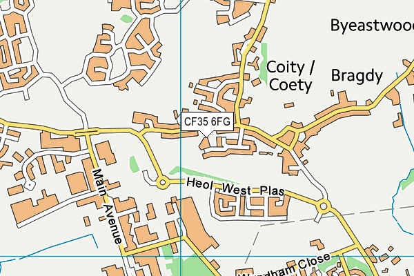 CF35 6FG map - OS VectorMap District (Ordnance Survey) CF35 6FG map - OS VectorMap District (Ordnance Survey)