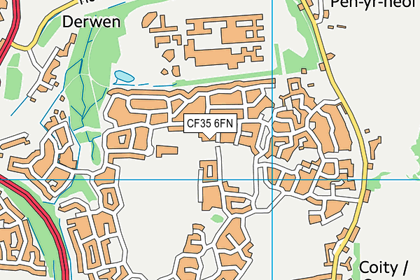 CF35 6FN map - OS VectorMap District (Ordnance Survey) CF35 6FN map - OS VectorMap District (Ordnance Survey)