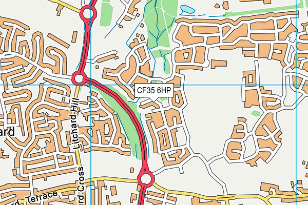 CF35 6HP map - OS VectorMap District (Ordnance Survey) CF35 6HP map - OS VectorMap District (Ordnance Survey)