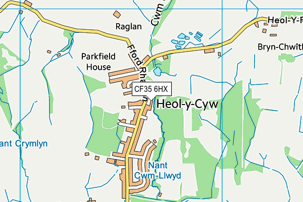 CF35 6HX map - OS VectorMap District (Ordnance Survey) CF35 6HX map - OS VectorMap District (Ordnance Survey)