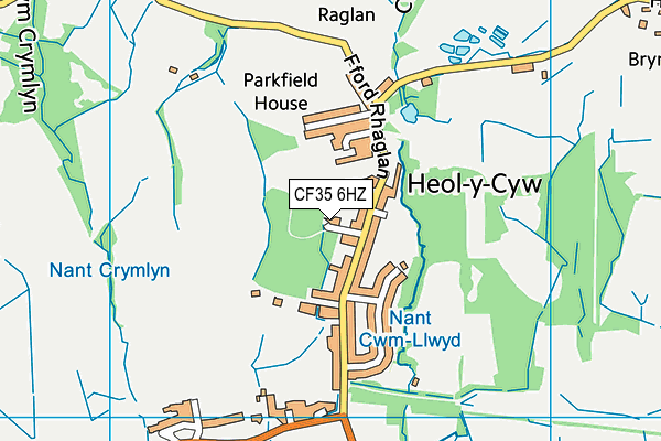 CF35 6HZ map - OS VectorMap District (Ordnance Survey) CF35 6HZ map - OS VectorMap District (Ordnance Survey)