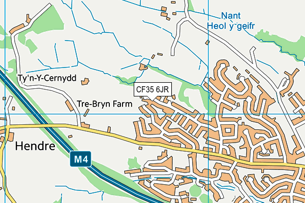 CF35 6JR map - OS VectorMap District (Ordnance Survey) CF35 6JR map - OS VectorMap District (Ordnance Survey)