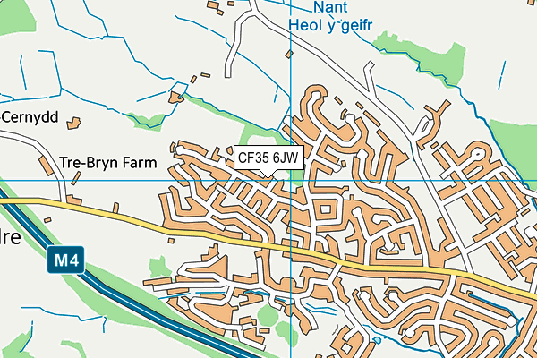 CF35 6JW map - OS VectorMap District (Ordnance Survey) CF35 6JW map - OS VectorMap District (Ordnance Survey)