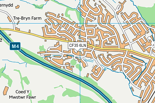 CF35 6LN map - OS VectorMap District (Ordnance Survey) CF35 6LN map - OS VectorMap District (Ordnance Survey)