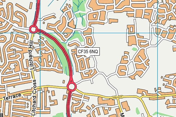 CF35 6NQ map - OS VectorMap District (Ordnance Survey) CF35 6NQ map - OS VectorMap District (Ordnance Survey)