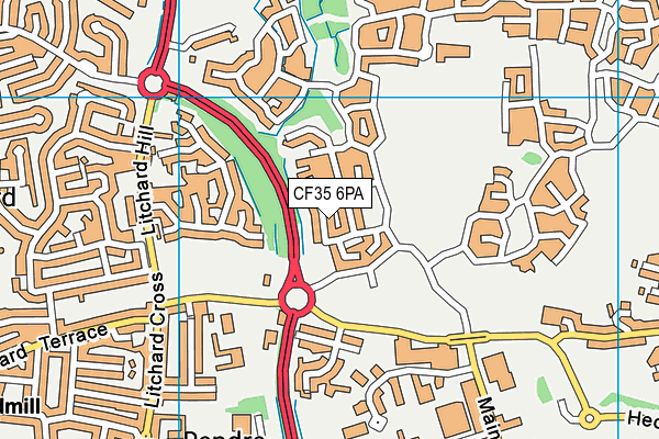 CF35 6PA map - OS VectorMap District (Ordnance Survey) CF35 6PA map - OS VectorMap District (Ordnance Survey)