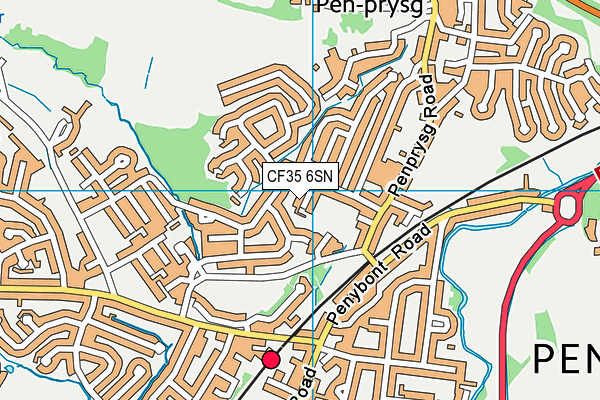 CF35 6SN map - OS VectorMap District (Ordnance Survey) CF35 6SN map - OS VectorMap District (Ordnance Survey)