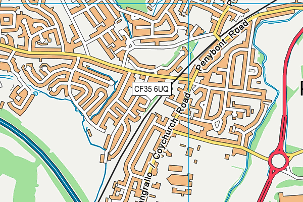 CF35 6UQ map - OS VectorMap District (Ordnance Survey) CF35 6UQ map - OS VectorMap District (Ordnance Survey)