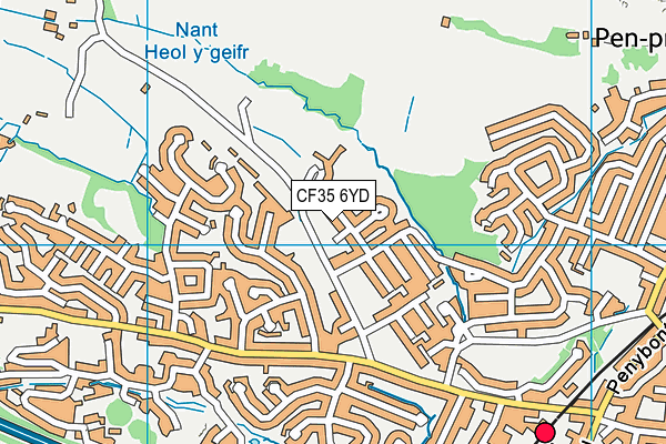 CF35 6YD map - OS VectorMap District (Ordnance Survey) CF35 6YD map - OS VectorMap District (Ordnance Survey)