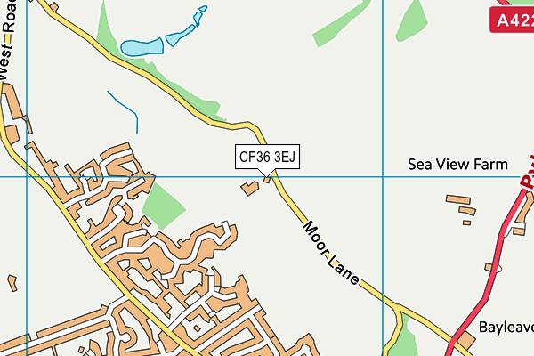 CF36 3EJ map - OS VectorMap District (Ordnance Survey)