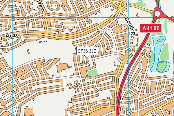 CF36 3JE map - OS VectorMap District (Ordnance Survey) CF36 3JE map - OS VectorMap District (Ordnance Survey)