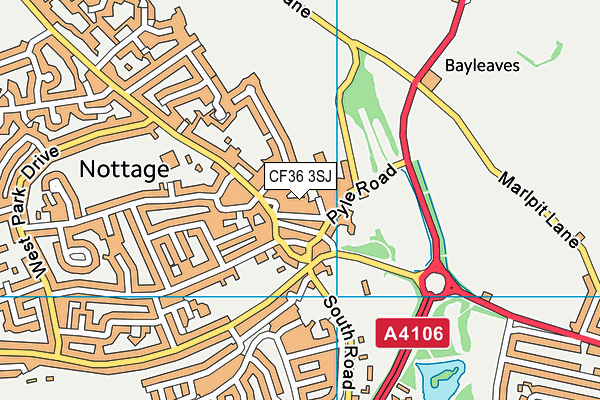CF36 3SJ map - OS VectorMap District (Ordnance Survey) CF36 3SJ map - OS VectorMap District (Ordnance Survey)