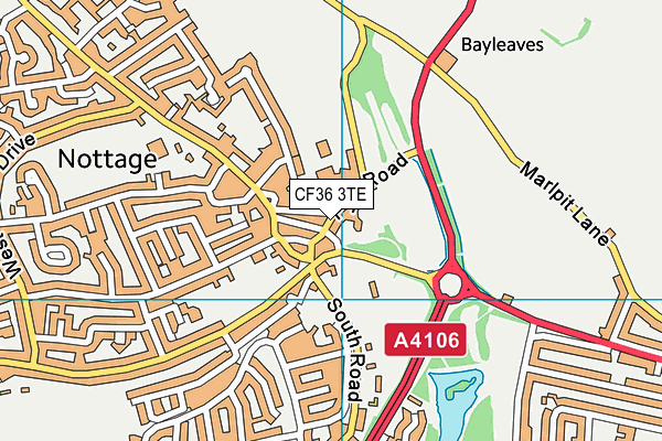 CF36 3TE map - OS VectorMap District (Ordnance Survey) CF36 3TE map - OS VectorMap District (Ordnance Survey)