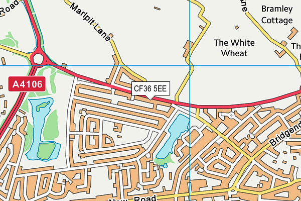 CF36 5EE map - OS VectorMap District (Ordnance Survey)