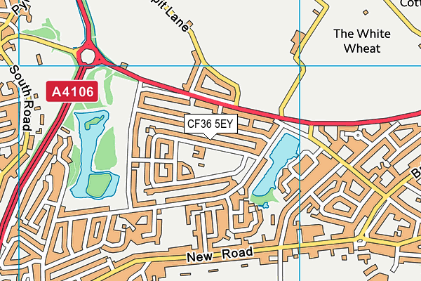 CF36 5EY map - OS VectorMap District (Ordnance Survey) CF36 5EY map - OS VectorMap District (Ordnance Survey)
