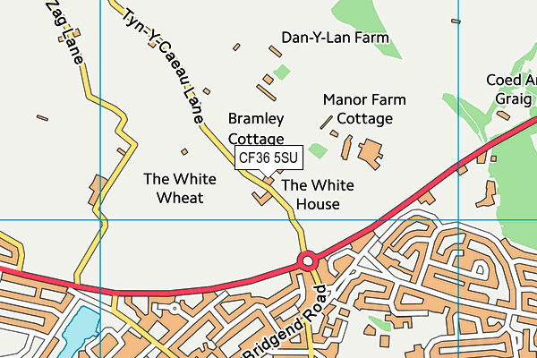 CF36 5SU map - OS VectorMap District (Ordnance Survey) CF36 5SU map - OS VectorMap District (Ordnance Survey)