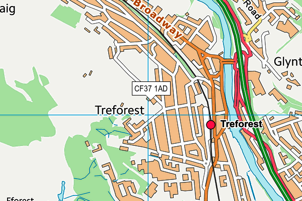 CF37 1AD map - OS VectorMap District (Ordnance Survey) CF37 1AD map - OS VectorMap District (Ordnance Survey)