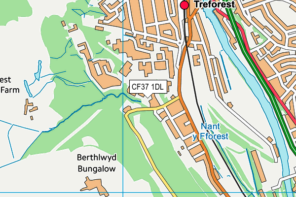 CF37 1DL map - OS VectorMap District (Ordnance Survey) CF37 1DL map - OS VectorMap District (Ordnance Survey)