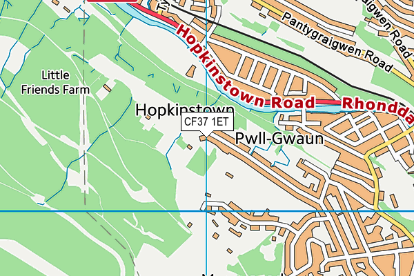 CF37 1ET map - OS VectorMap District (Ordnance Survey) CF37 1ET map - OS VectorMap District (Ordnance Survey)