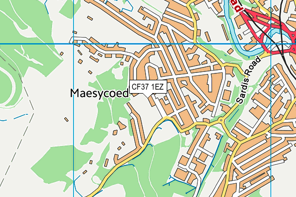 CF37 1EZ map - OS VectorMap District (Ordnance Survey) CF37 1EZ map - OS VectorMap District (Ordnance Survey)