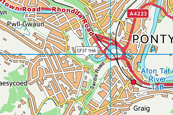 CF37 1HA map - OS VectorMap District (Ordnance Survey) CF37 1HA map - OS VectorMap District (Ordnance Survey)
