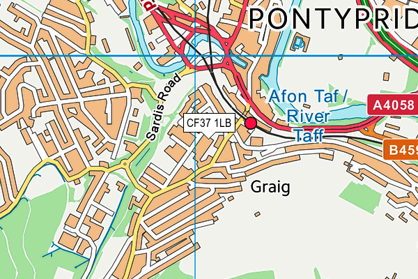 CF37 1LB map - OS VectorMap District (Ordnance Survey) CF37 1LB map - OS VectorMap District (Ordnance Survey)
