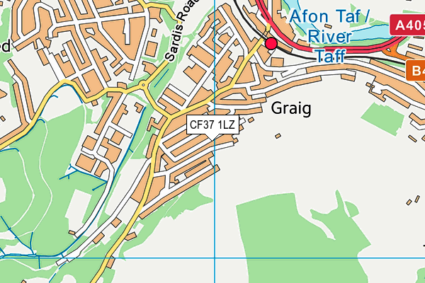 CF37 1LZ map - OS VectorMap District (Ordnance Survey) CF37 1LZ map - OS VectorMap District (Ordnance Survey)