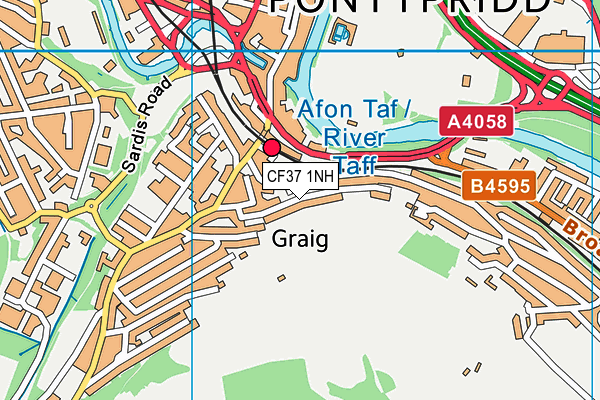 CF37 1NH map - OS VectorMap District (Ordnance Survey) CF37 1NH map - OS VectorMap District (Ordnance Survey)