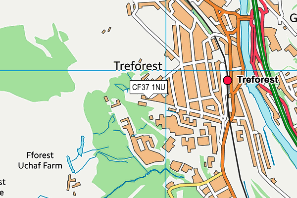 CF37 1NU map - OS VectorMap District (Ordnance Survey) CF37 1NU map - OS VectorMap District (Ordnance Survey)