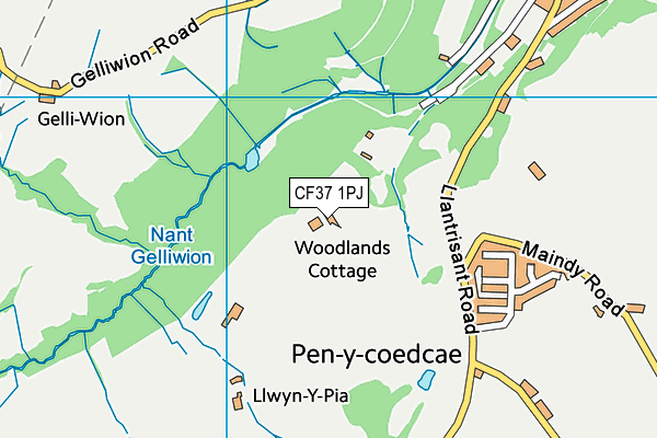 CF37 1PJ map - OS VectorMap District (Ordnance Survey) CF37 1PJ map - OS VectorMap District (Ordnance Survey)