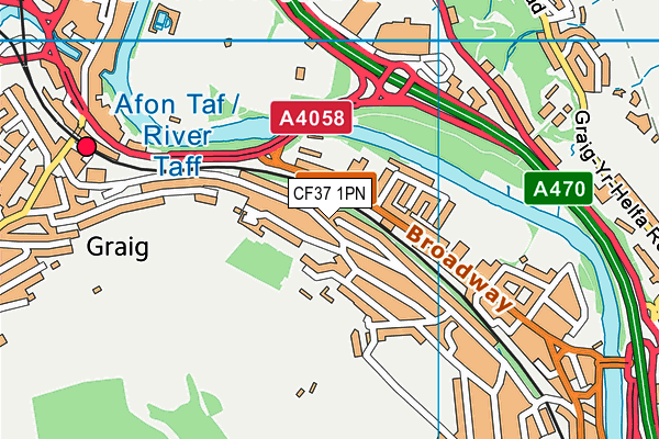 CF37 1PN map - OS VectorMap District (Ordnance Survey) CF37 1PN map - OS VectorMap District (Ordnance Survey)