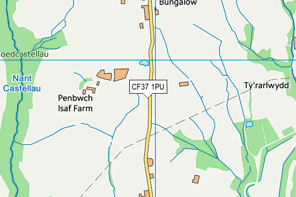 CF37 1PU map - OS VectorMap District (Ordnance Survey) CF37 1PU map - OS VectorMap District (Ordnance Survey)