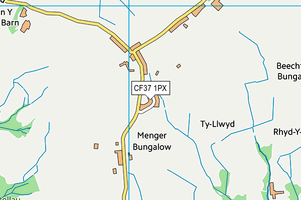 CF37 1PX map - OS VectorMap District (Ordnance Survey) CF37 1PX map - OS VectorMap District (Ordnance Survey)