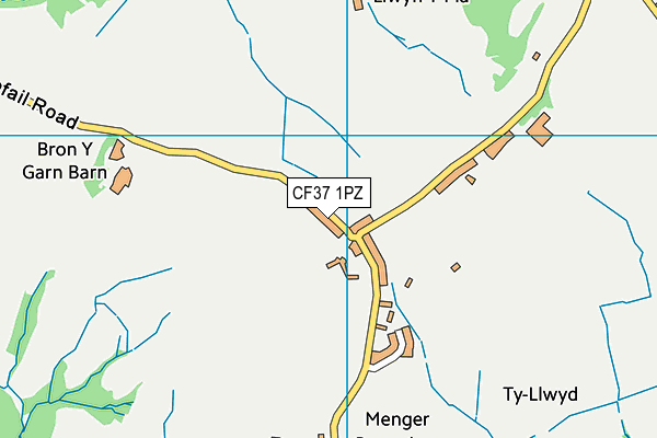 CF37 1PZ map - OS VectorMap District (Ordnance Survey) CF37 1PZ map - OS VectorMap District (Ordnance Survey)