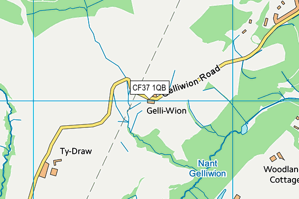 CF37 1QB map - OS VectorMap District (Ordnance Survey) CF37 1QB map - OS VectorMap District (Ordnance Survey)