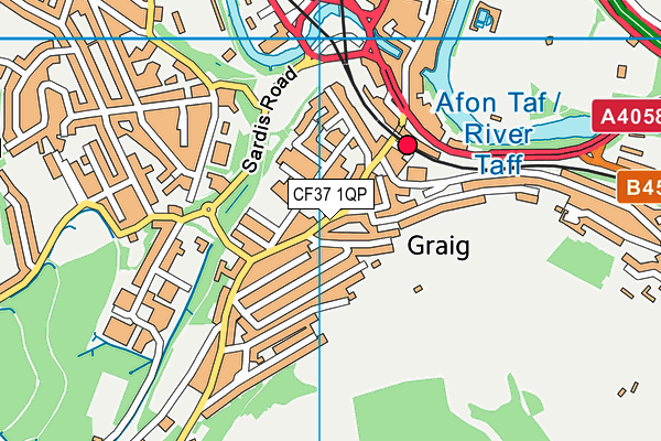 CF37 1QP map - OS VectorMap District (Ordnance Survey) CF37 1QP map - OS VectorMap District (Ordnance Survey)