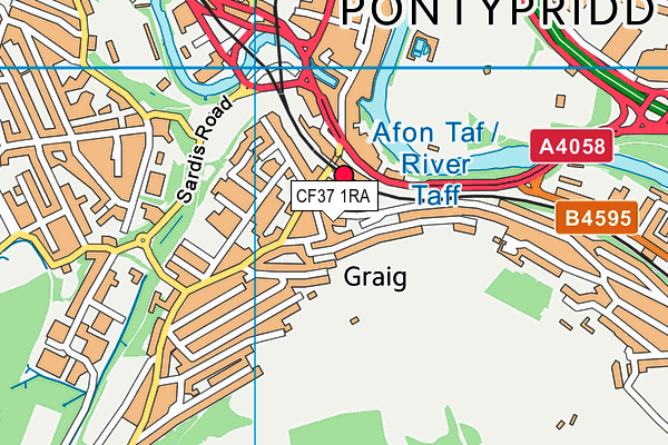 CF37 1RA map - OS VectorMap District (Ordnance Survey) CF37 1RA map - OS VectorMap District (Ordnance Survey)